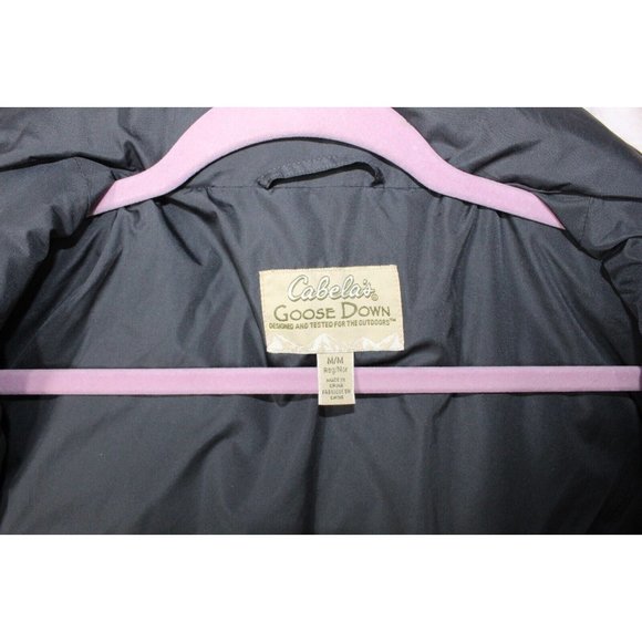 Cabela's Goose Black Full Zip Front Pockets Down Puffer Vest Size Medium - Picture 4 of 9